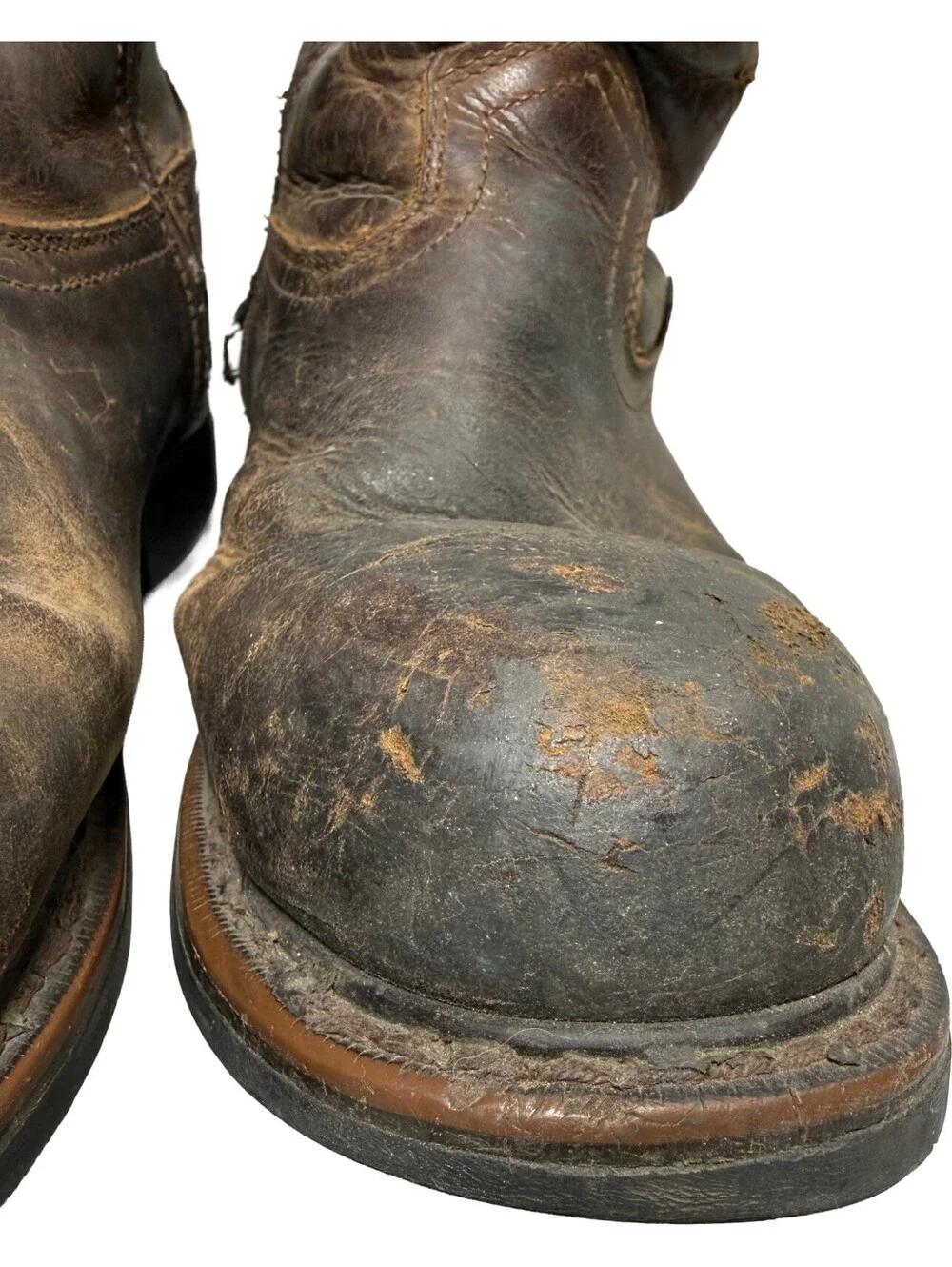 Justin WK4961 Wyoming Waterproof ROUND Steel Toe Western Work Boot Mens Sz 9 EE